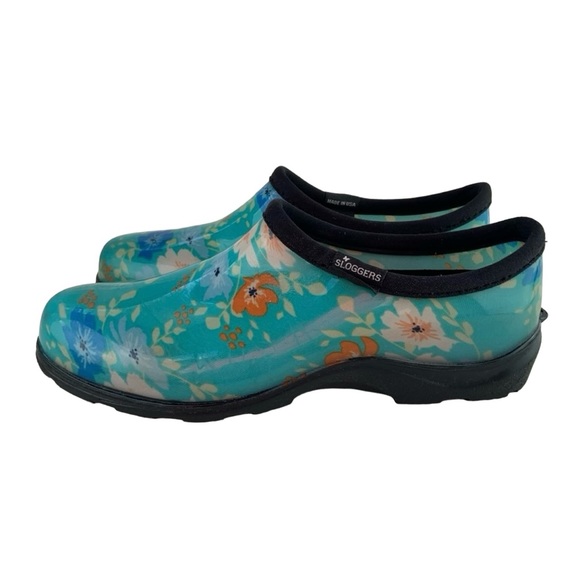 Sloggers Shoes - SLOGGERS Turquoise Floral Rain Shoes Size 9